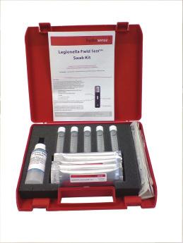 Swab Test Kit Within a water system Legionella usually grow within biofilm (slime) found on the insides of pipe work, shower heads, cooling tower packing, or water tanks.