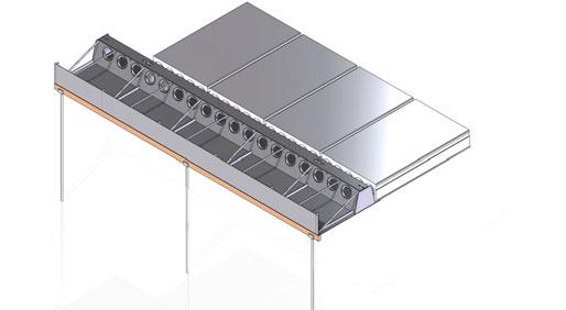 The DELTABEAM s wide formwork sheet must always be supported. A board is placed under the corner of the wide formwork sheet. The board is supported with shoring posts.