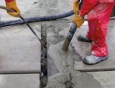 The lower parts of Hinged and Side connections must be properly filled with concrete. Topping concrete is cast according to the erection method statement. Casting the concrete: 1.