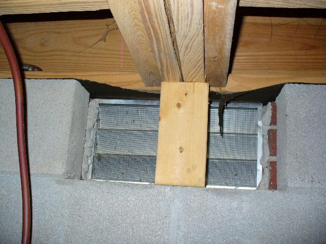 6. Structural Defects The placement of the crawlspace vent was changed in the plans.