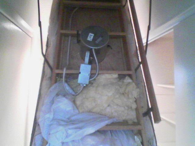 8. Electrical Defects Inside the pull down stairway to the attic!