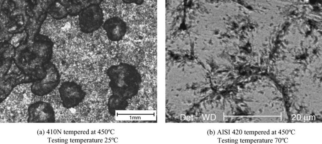 intergranular and pitting corrosion were activated in the tests carried out at 25 and 70 C. Fig.