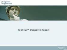 RepTrak Reports There are three different RepTrak reports that can help you better understand your reputation: RepTrak Pulse Report RepTrak DeepDive Report RepTrak DeepDive Customised Report All