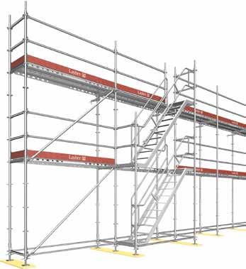 access exceeds more than 10 m or extended working is done from the scaffolding. Landing-type stairway access in façade scaffolding 1.