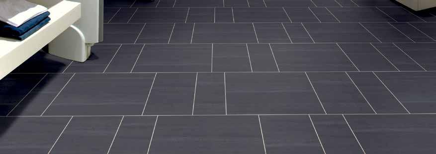 STONE Graphite Slate AR0SSL23, FEATURE STRIPPING - Concrete Pale AR0SCN30 Feature Stripping Add contrast, create a grout effect or define tile and plank shapes with Amtico feature stripping.