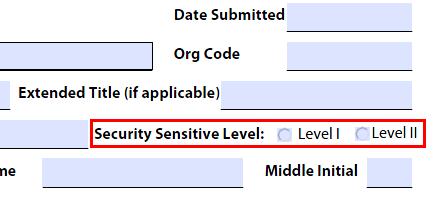 Security Sensitive Level: Please refer to OP 70.20, Employment in Security- Sensitive Positions www.depts.ttu.
