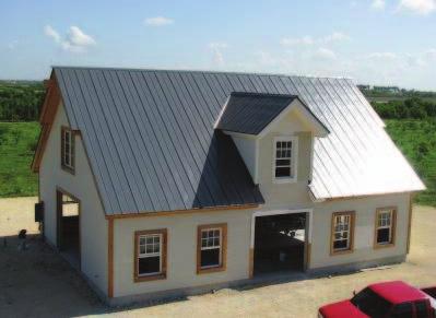 Profile Roofing Materials 12" or 16" Striated Image II Architectural concealed direct-fastened roof panel 12 or 16 panel coverage 1 rib height Gauges: 26ga