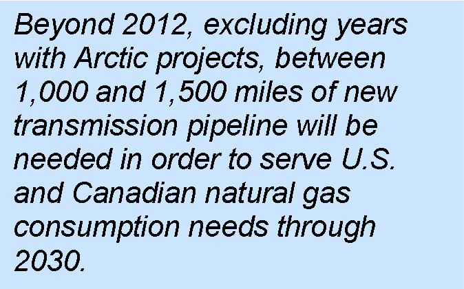 Much of the projected pipeline capacity is related to specific projects that are expected to be in service before 2012.