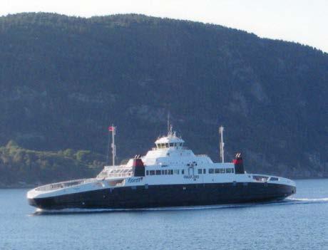 Single fuel LNG ferry MV Fanafjord, sister ship of the MV Raunefjord, underway Dual fuel LNG Platform Supply Vessel MV Viking