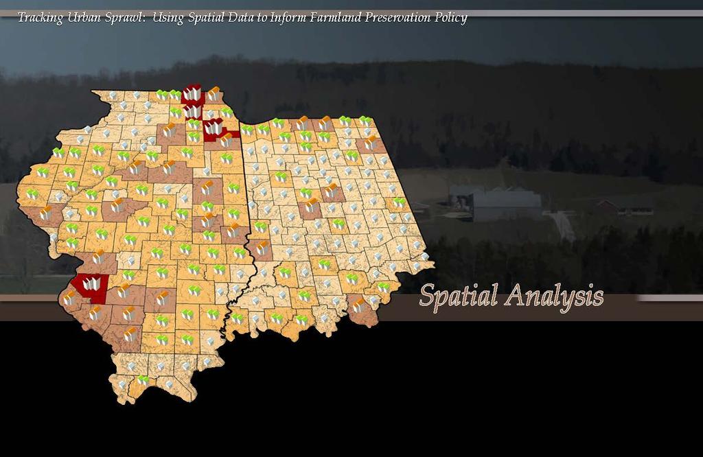 Net Farmland Conversion to Developed Uses Spatial analysis