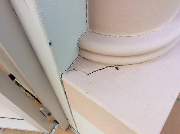 (Optional): Render cracking around areas of the house, moisture in areas of the