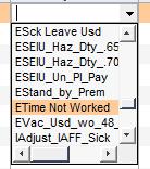 2. Click ETime Not Worked. 3. Click in the Amount cell. 4. Enter the shift hours. 5. Repeat steps 1-4 for all remaining days reflecting on the schedule.