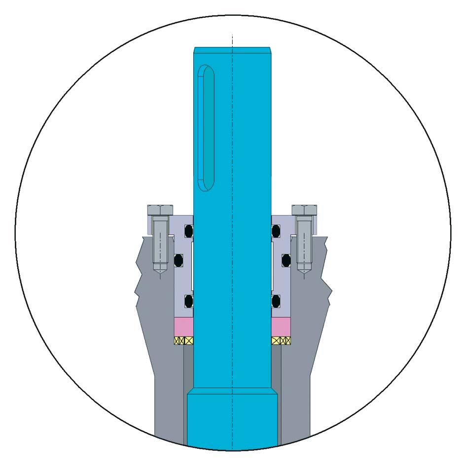 The flexible retaining ring (3) ensures a complementary contact pressure onto the disc.