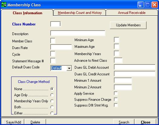 ClubConnect Accounts Receivable User Guide Setting the Annual Dues at the Class Level with Flat Amounts NOTE: Prior to this procedure, Use Flat Amount Override for Dues Billing was selected on the