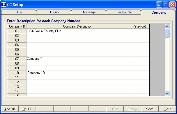 ClubConnect Accounts Receivable User Guide Company Information You can track and name each separate company you may have. You can have a maximum of 99 different companies.