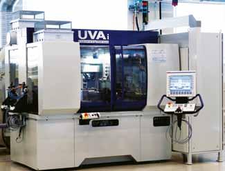 UVAi Twin for parallel internal grinding Two parallel grinding processes and automatic loading cut cycle time by half or more compared to conven- tional multi-spindle machines.
