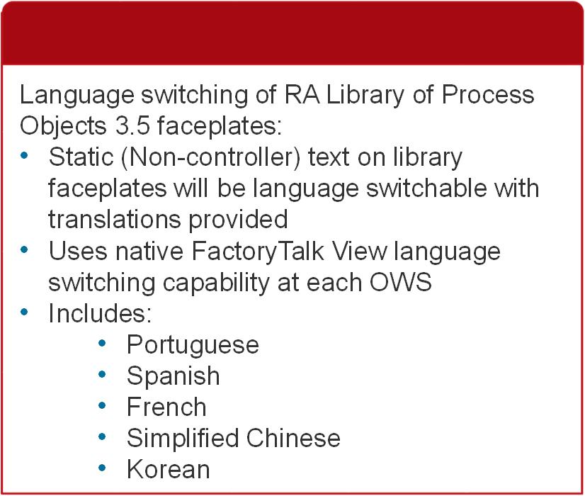 provided Uses native FactoryTalk View language switching
