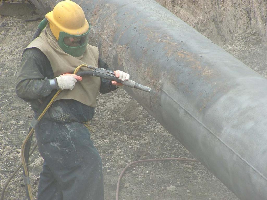 Blasting pipe prior to primer and RD-6