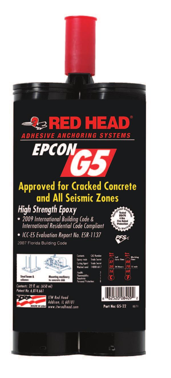 Category 1 performance rating. For use in uncracked, cracked concrete and seismic applications.