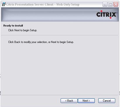 Installing the Citrix client