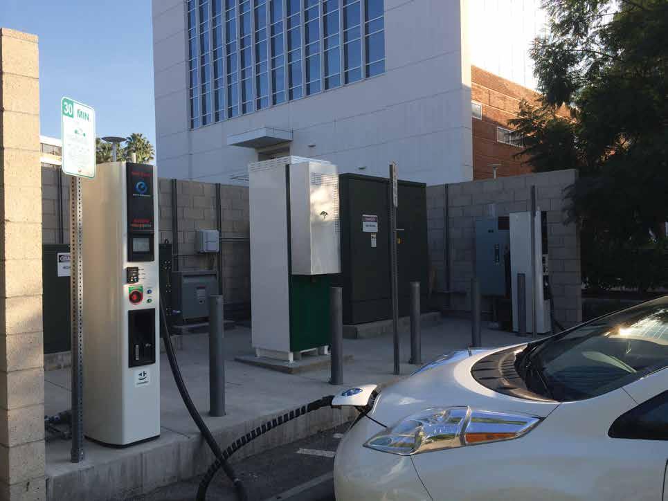 INTELLIGENT ENERGY STORAGE reduces spikes in power demand for sustainable EV charging and ongoing facility operations FAST DC CHARGING capable