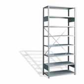 future needs. Assembly is simple: the shelves are fastened to the posts using four compression clips. As a result, shelving layouts can be changed quickly.