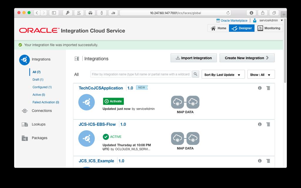 Integration Cloud Service Full Workload Portability between public