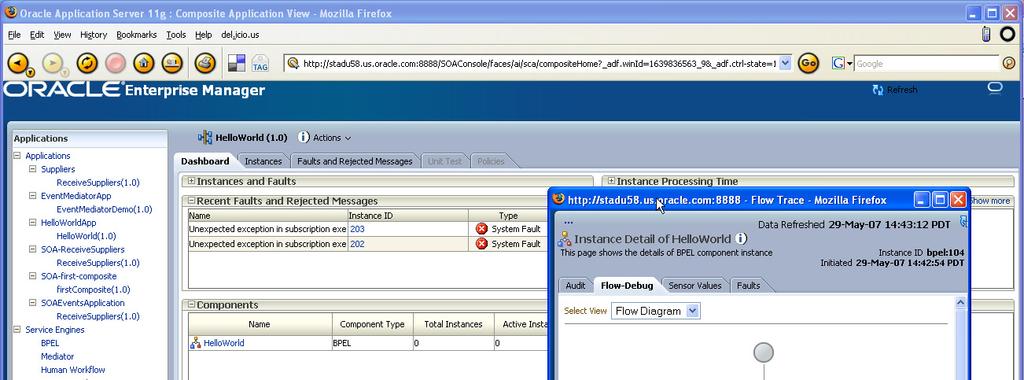 demand. The Oracle Enterprise Manager (OEM) provides these capabilities in an easy to use web console.