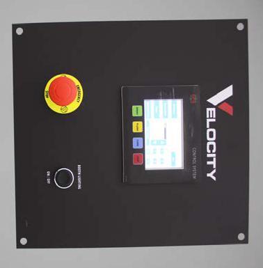 The Velocity control panel comes complete with an Allen-Bradley touch-screen