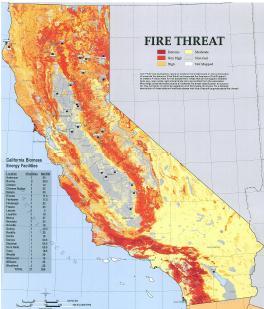 Fire Threat Source: California Department of Forestry and Fire Protection, Fire and