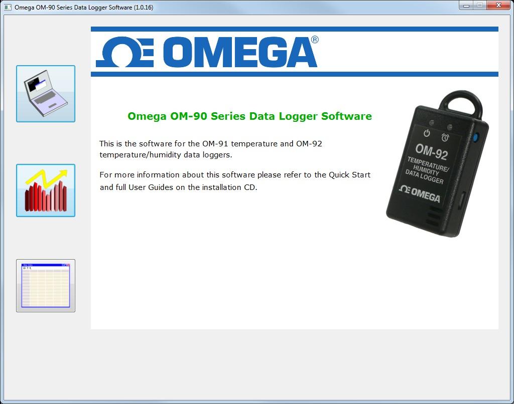 standard drivers that come with Windows. In the Windows Start Menu launch the Omega PC Application.