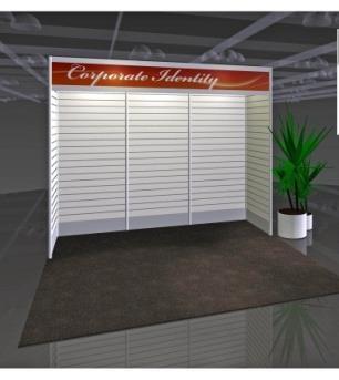wall booth with carpet, ID sign ID sign & 40 hooks Model #1D Model #2D Premium 10 x 20 hard-wall booth with carpet,