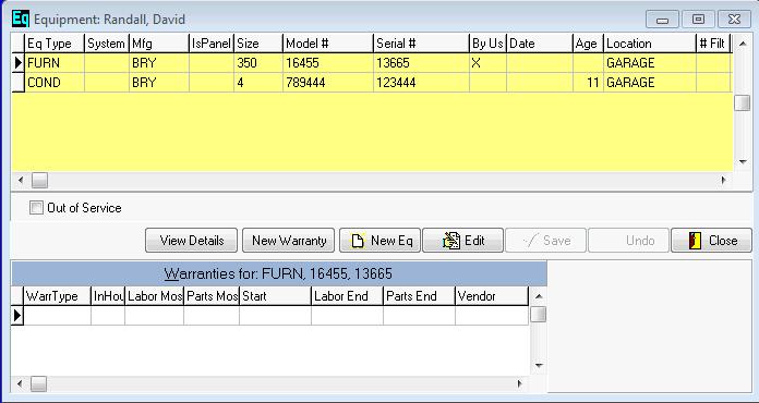 Accounts Receivable Invoicing To edit existing equipment, click on its entry line and either press Ctrl+Enter or click Edit.