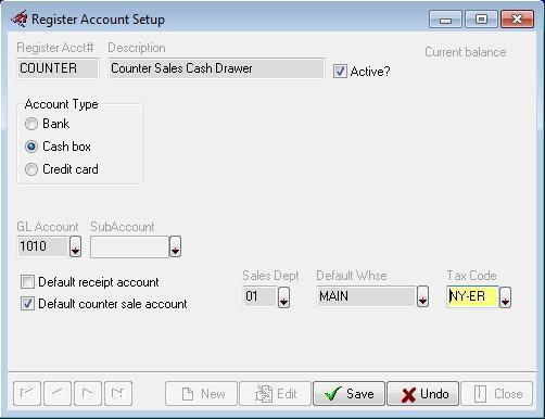 Accounts Receivable Invoicing 8. Press Save Creating A Generic Counter Sale Customer Account Generic counter sale accounts are created from the Receivables Manager.