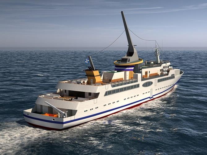 Cassen Eils, a subsidiary of AG EMS Heligoland ferry is enroute