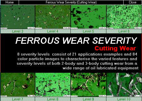 2. Wear Severity Classification In order to differentiate machine wear severity levels with improved consistency, the Wear Particle Atlas CD-ROM provides an exclusive filtergram-based wear severity