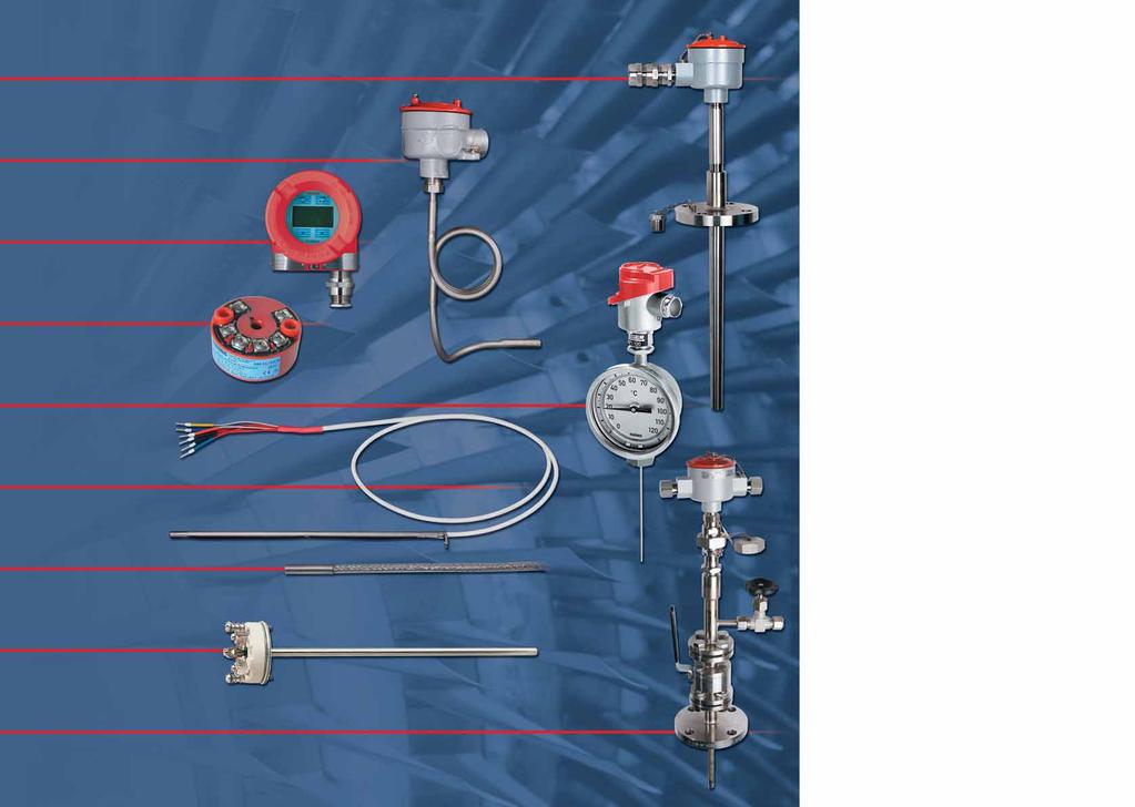 explosionproof / flameproof Probes and Transmitters skin with display universal temperature transmitter Thermoresistance and thermocouple probes are designed for mounting on pipes, tanks, reactors,