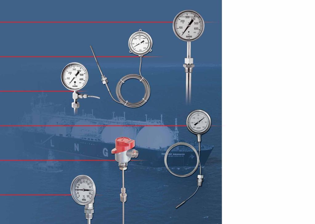 fixed stem, exhaust gas Thermometers and sensors for Diesel applications remote exhaust gas A large range of custom-designed thermo electric sensors, combined sensor-thermometers (S92) and local and