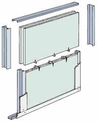 FACINGS 1. H-Stud Area Separation Wall can be finished in a variety of ways depending on wall installation.