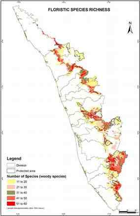 Gap Analysis, Southern Western Ghats, India Species Richness (745 tree species) Endemic (166 tree species) Endemic fauna (8 mammals, 16 bird species