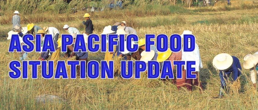 FOOD AND AGRICULTURE ORGANIZATION OF THE UNITED NATIONS REGIONAL OFFICE FOR ASIA AND THE PACIFIC OCTOBER 1 Table of contents Asia leads in hunger, more work needed on stunting 1 Global food prices