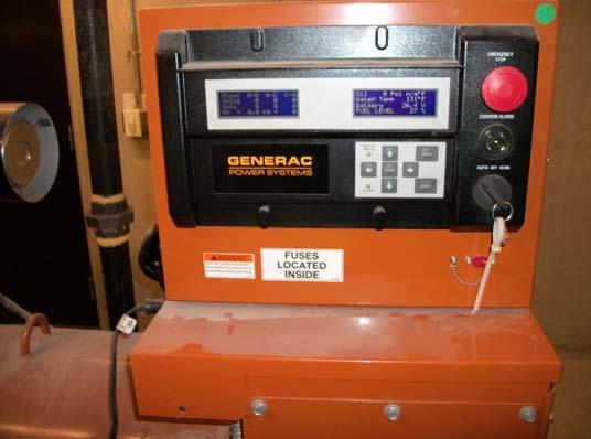 Comp #: 710 Emergency Generator - Replace Generator Room (1) Generator Description: Life Expectancy: 25 Remaining Life: 22 Generac: Power Systems 130kw Generator Best Cost: $27,000 Estimate to