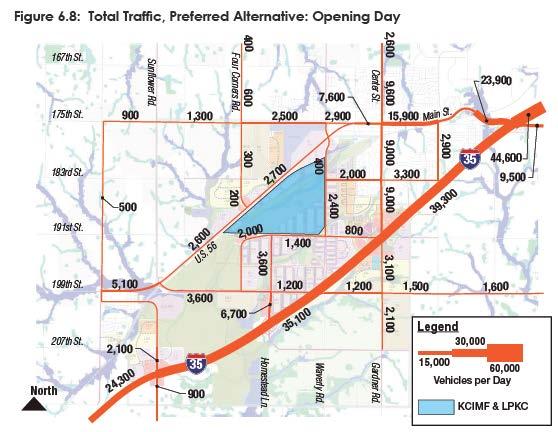 Total Traffic Opening Day Sunflower Road count remains constant (YR