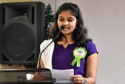 Kavitha V, General Secretary, BEA delivering her agenda for being nominated as general secretary of