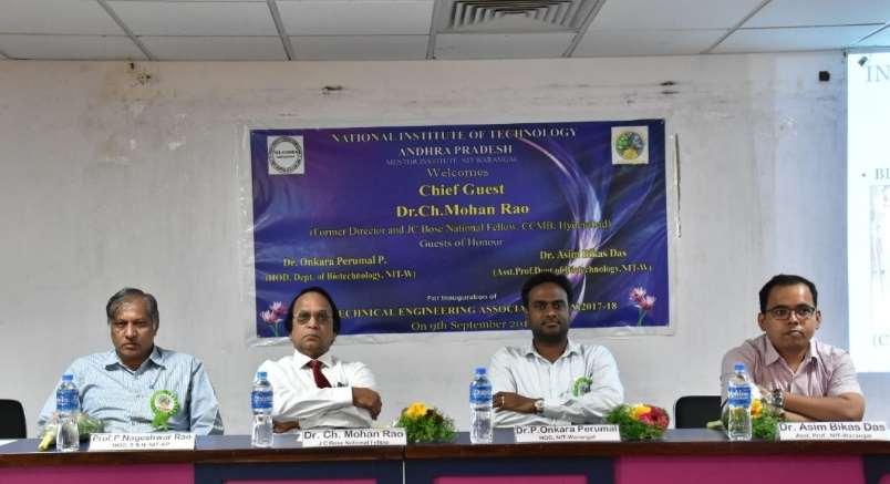 Nageshwara Rao, Head of Department (S & H), NIT Andhra Pradesh; Chi