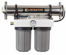 Eliminator 1000 gpd high-production ro system with Automatic flush Produces up to 1,000 gallons of high-purity RO water per day with line a line pressure of 80 psi at 77 F.