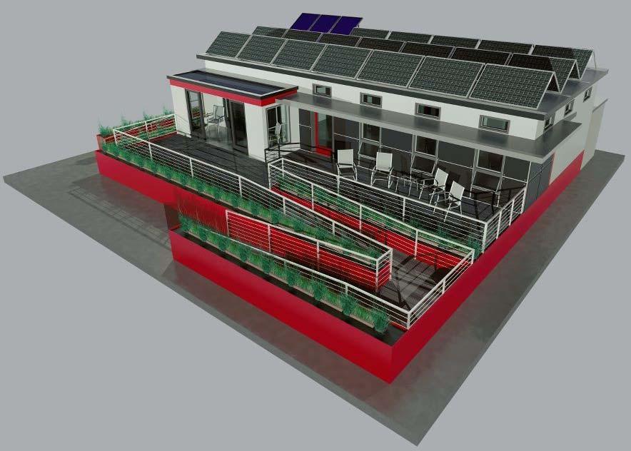 Energies 2013, 6 6379 Figure 2. Exterior rendering of the Chameleon House. 8. Heating/Cooling Systems Energy-10 only allows a few options for modeling the type of heating/cooling system.