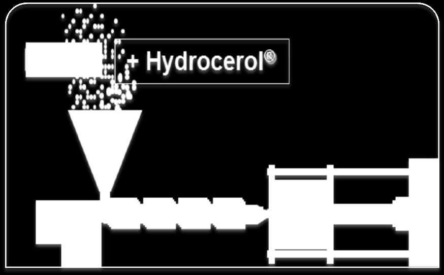 high flexibility TFIM with Hydrocerol - appropriate temperature setup needed - dosage by