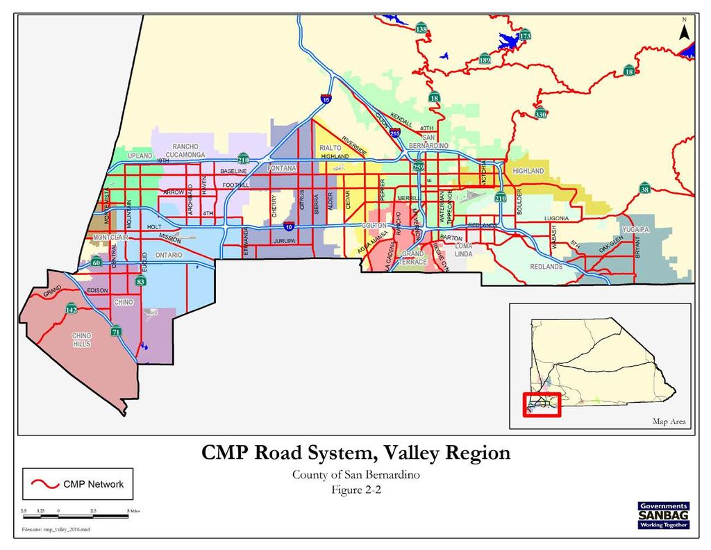 San Bernardino County CMP, 2015 Update Figure 2-1 CMP