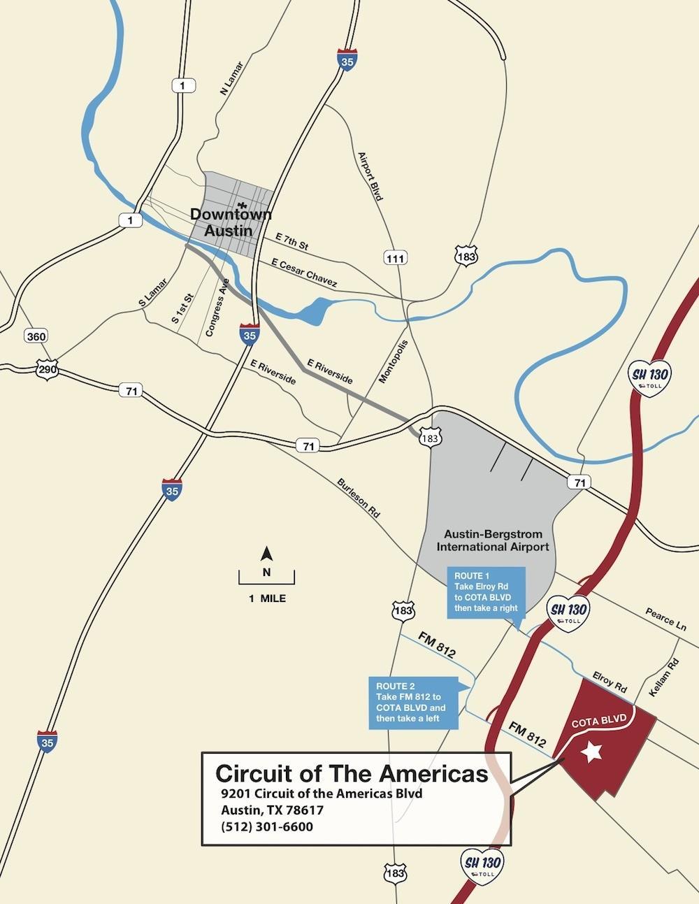 Figure 1-2: Location of the COTA 3 1.1 Air Quality and Monitors in Austin-Round Rock MSA